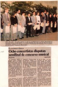 Diario Concurso Internacional Viña del Mar Chile 1988''